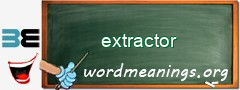 WordMeaning blackboard for extractor